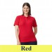 Gildan Softstyle 64800L-B3 177 g-os galléros női póló GIL64800-B3 red